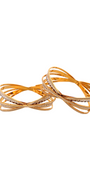 22K Gold Two-tone Designer 2 Pieces Set Of Ladies Bangles
