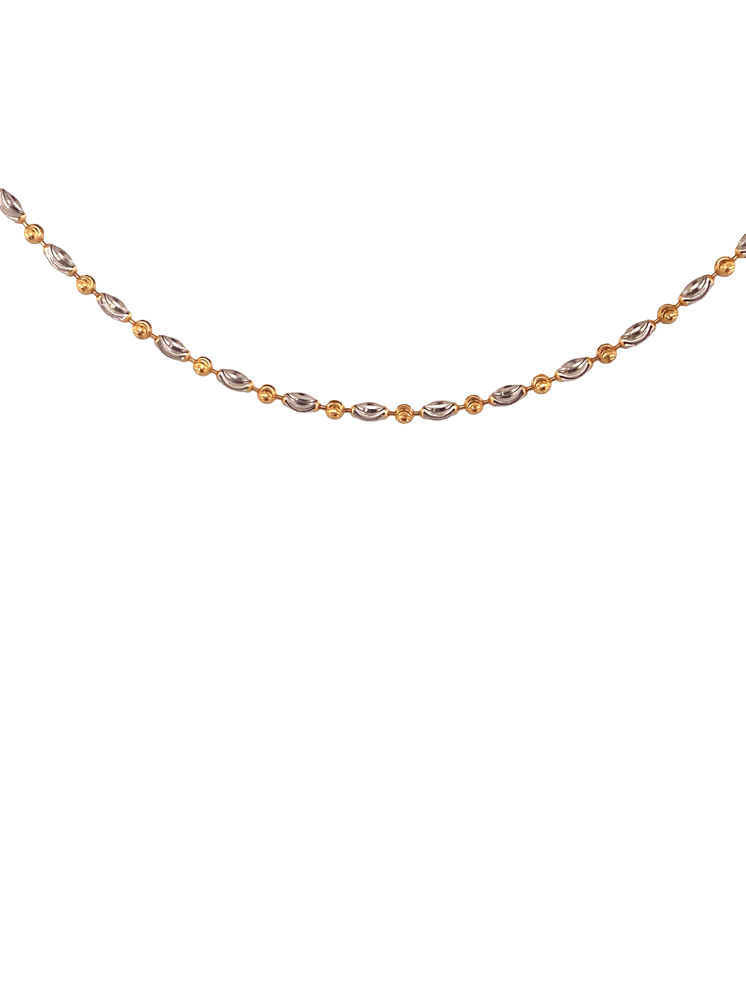 22K Gold Two-tone Designer Chain