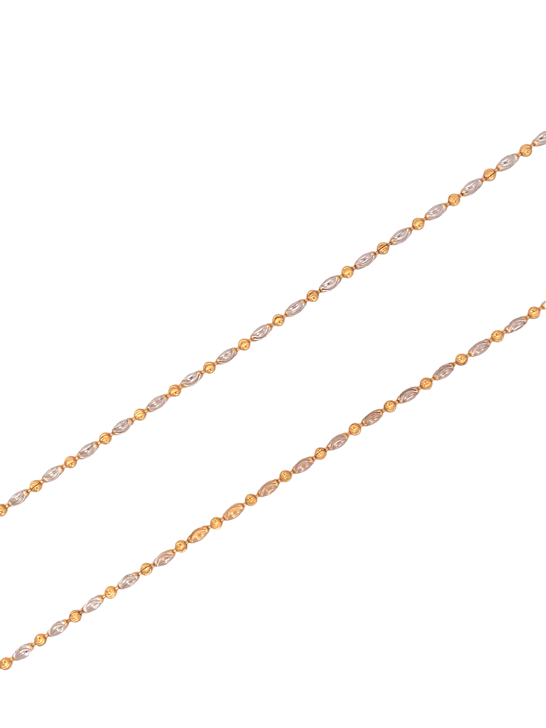 22K Gold Two-tone Designer Chain
