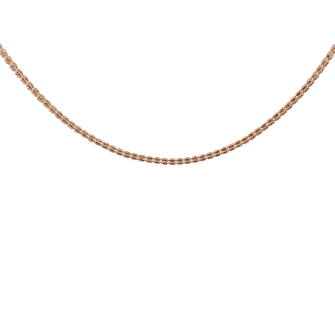22K Gold Two-tone Designer Chain
