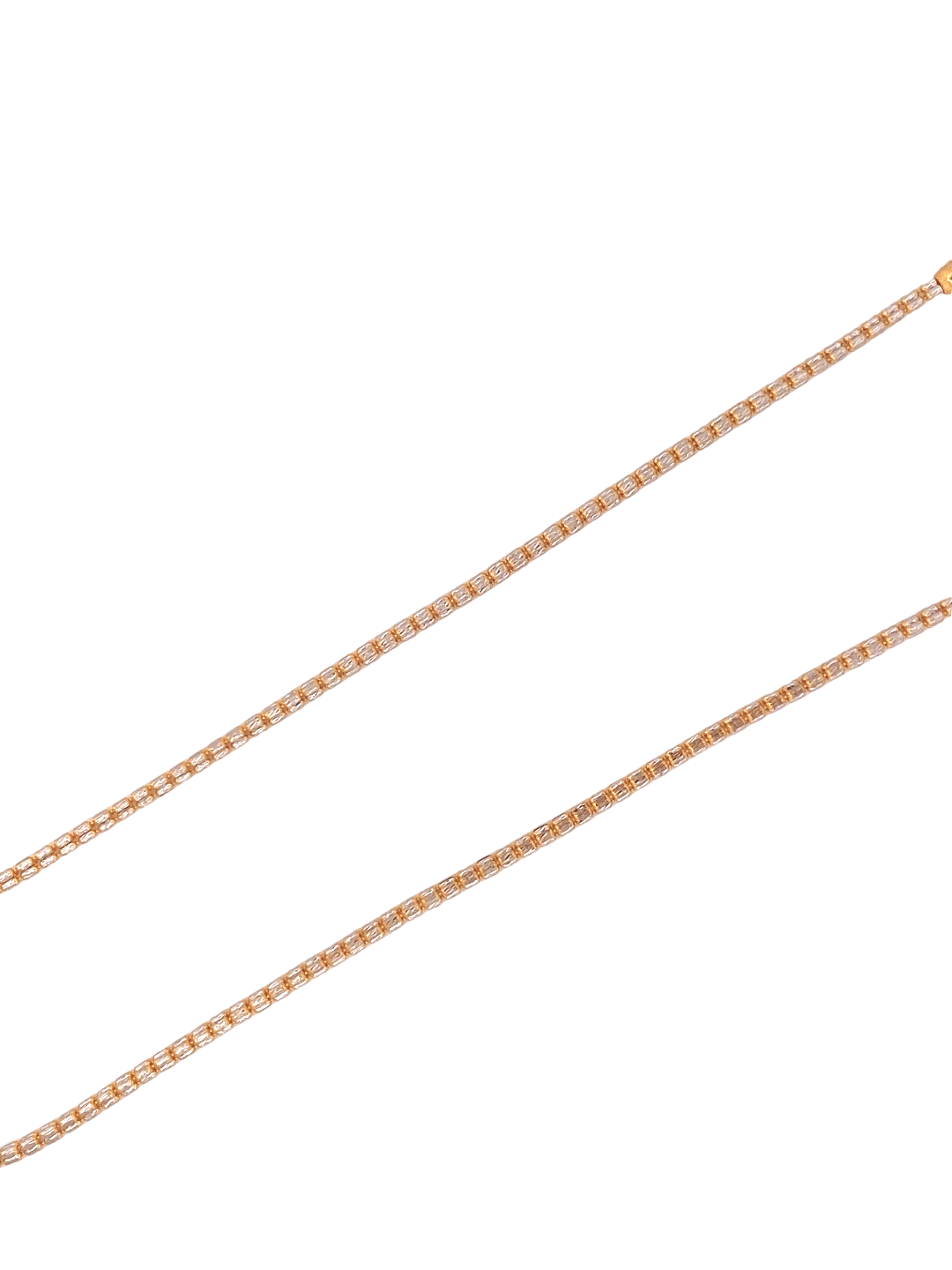 22K Gold Two-tone Designer Chain