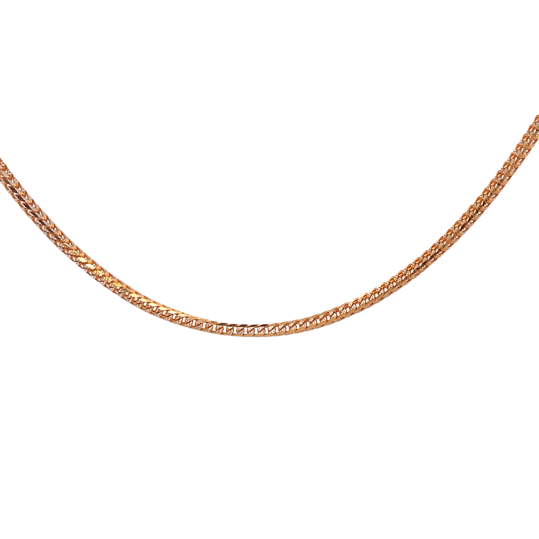 22K Gold Two-tone Designer Franco Chain