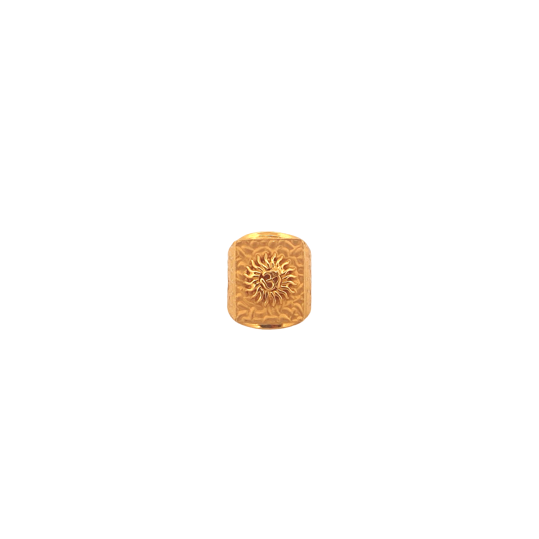 22K Gold OM Designer Men's Ring