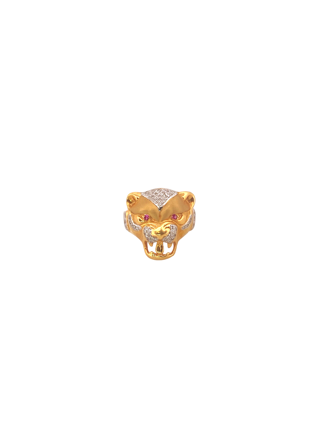 22K Gold CZ Designer Men's Ring