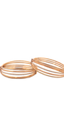 22K Gold Tri-tone Designer 2 Pieces Set Of Ladies Bangles
