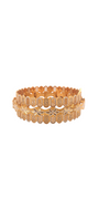 22K Gold Two-tone Designer Ladies Single Bangle