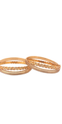 22K Gold Tri-tone Designer 2 Pieces Set Of Ladies Bangles