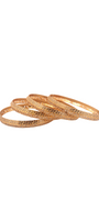 22K Gold Two-tone Designer 4 Pieces Set Of Ladies Bangles