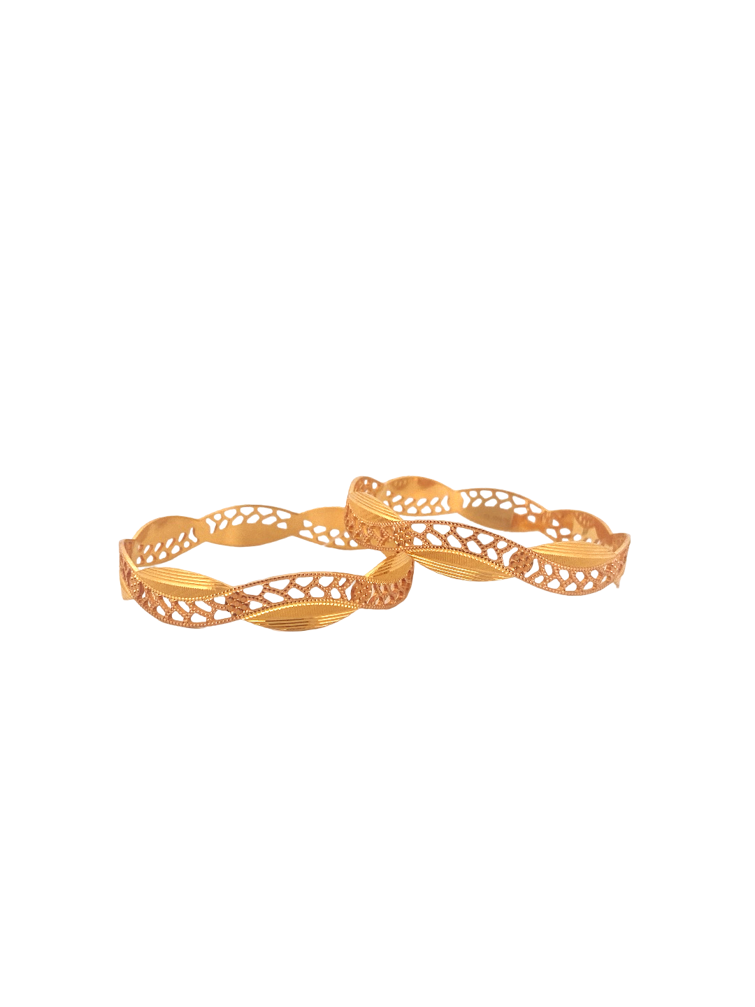 22K Gold Designer 2 Pieces Set Of Ladies Bangles
