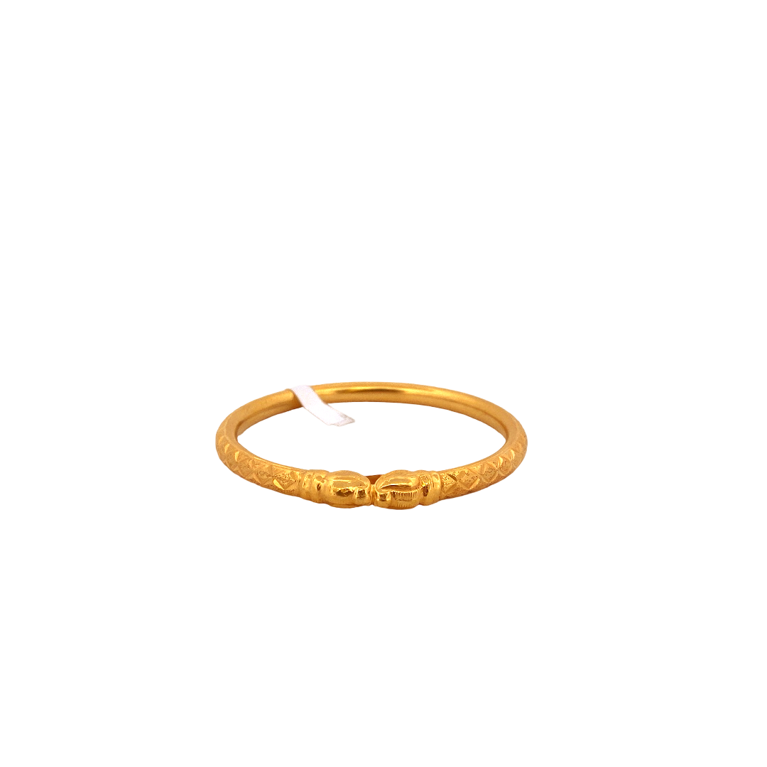 22K Gold Designer Ladies Single Bangle