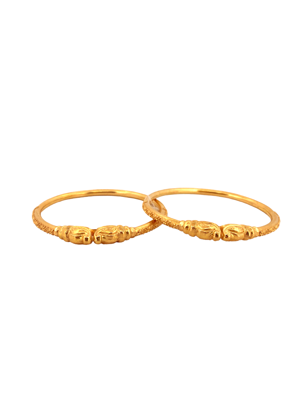 22K Gold Designer 2 Pieces Set Of Ladies Bangles