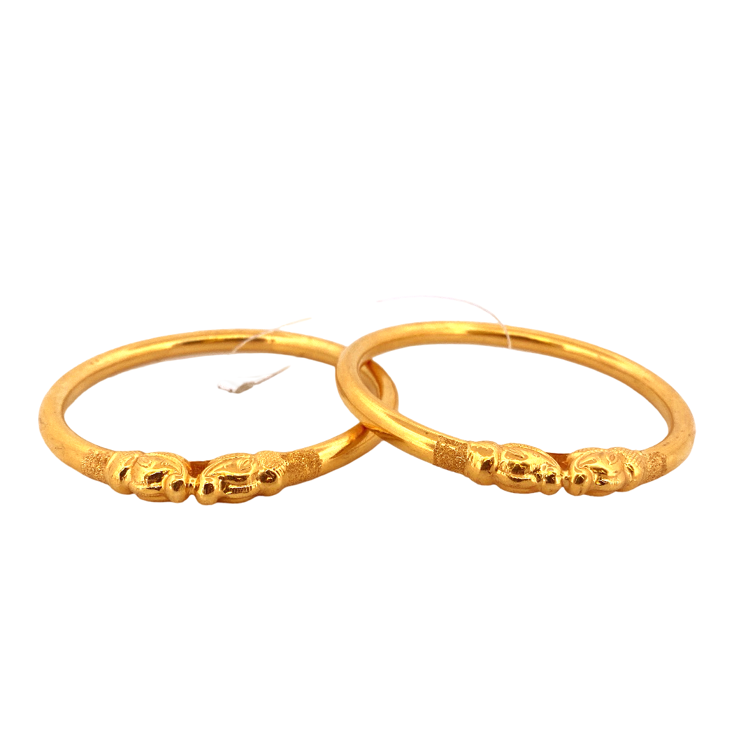 22K Gold Designer 2 Pieces Set Of Ladies Bangles