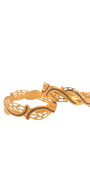 22K Gold Tri-tone Designer 2 Pieces Set Of Ladies Bangles