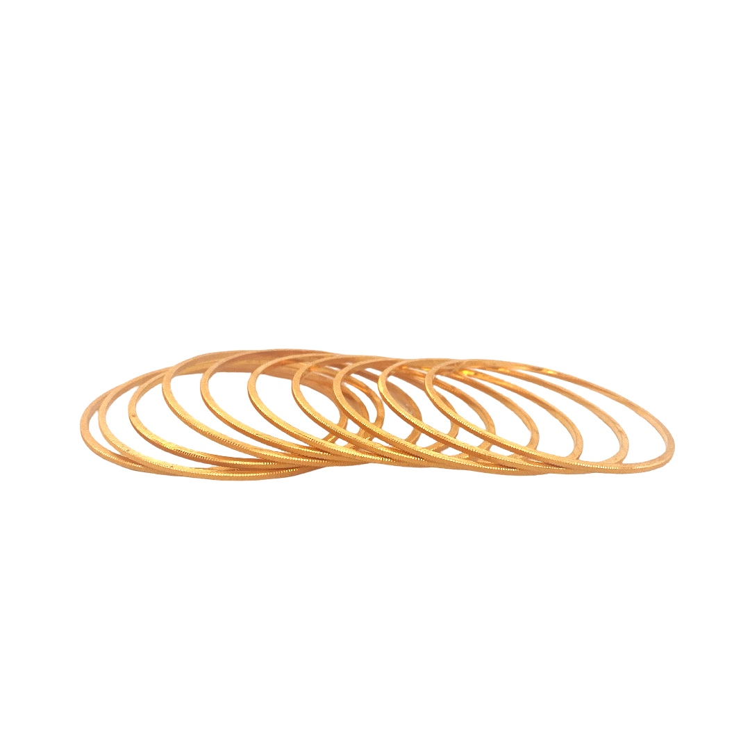 22K Gold Designer 10 Pieces Set Of Ladies Bangles