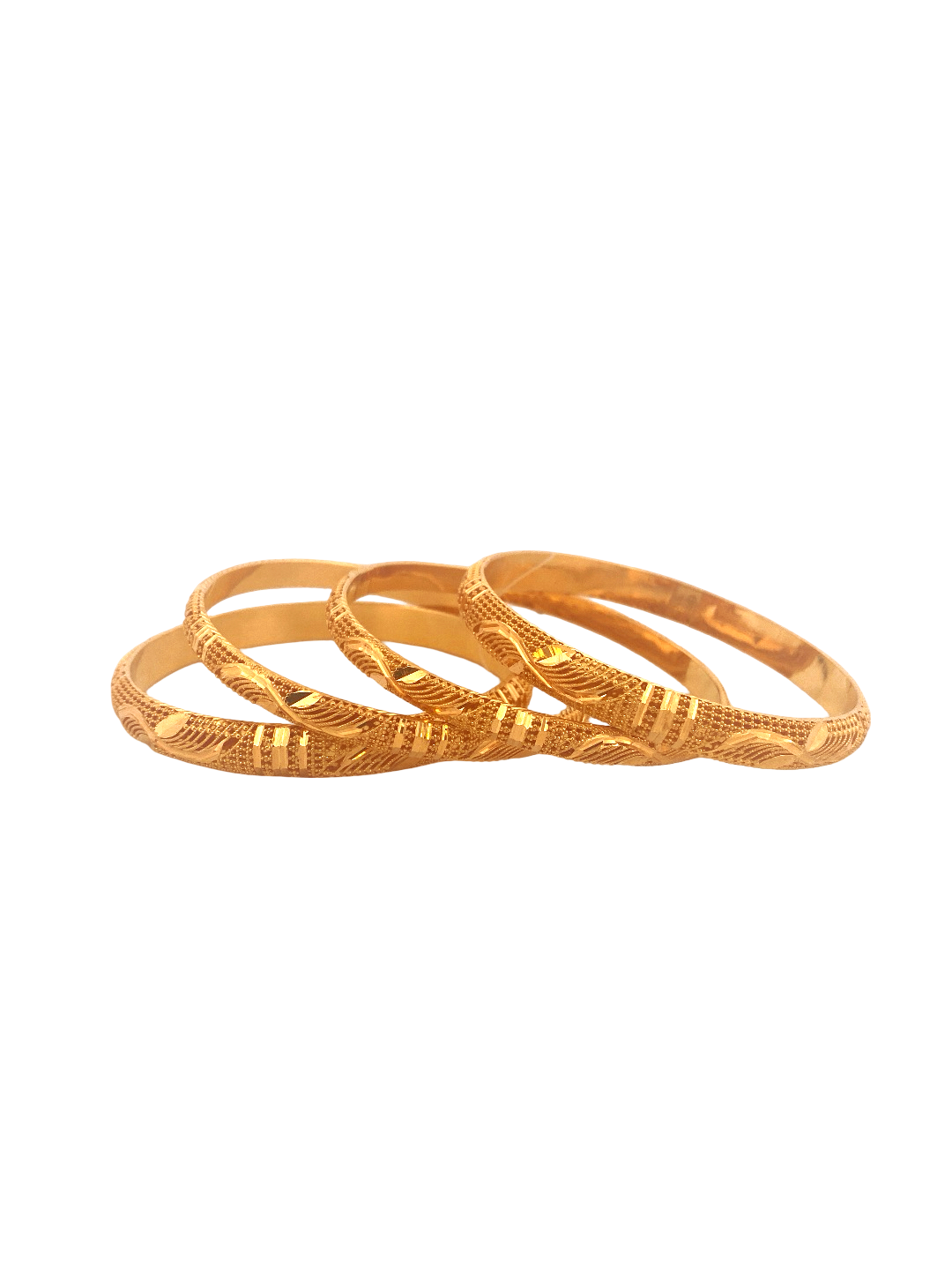 22K Gold Designer 4 Pieces Set Of Ladies Bangles