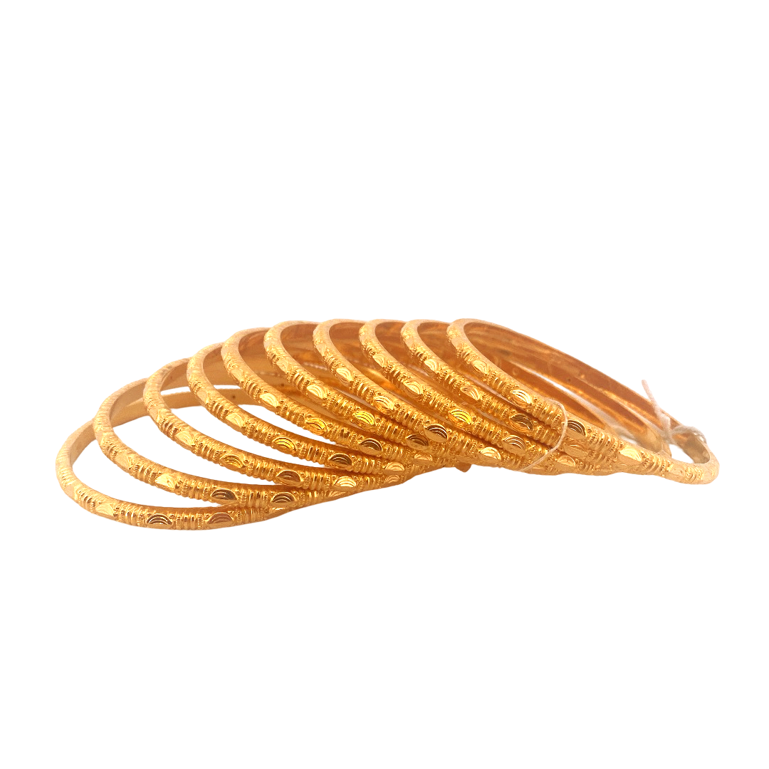 22K Gold Designer 10 Pieces Set Of Ladies Bangles