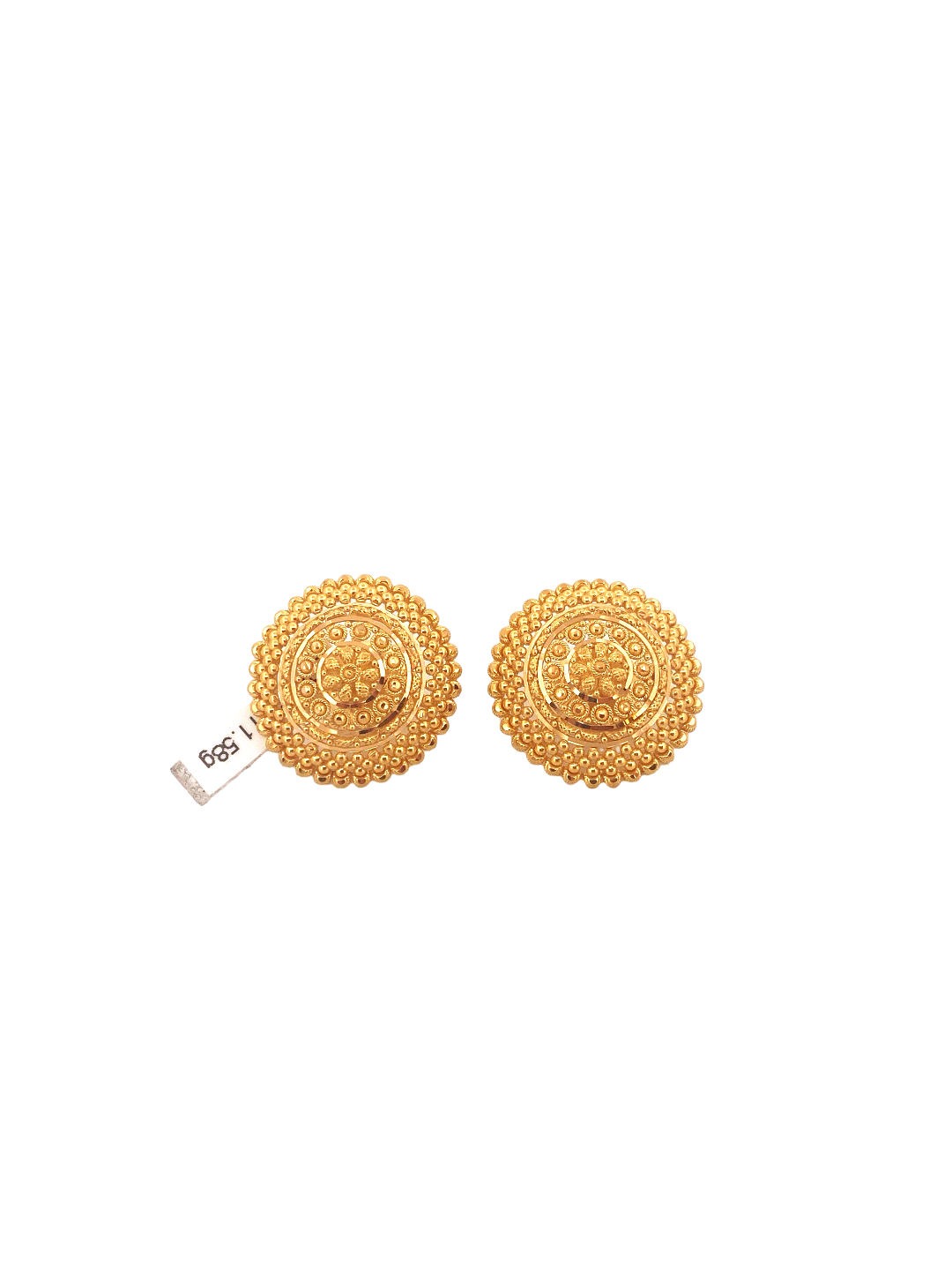 22K Gold Designer Ladies Stud Earrings
