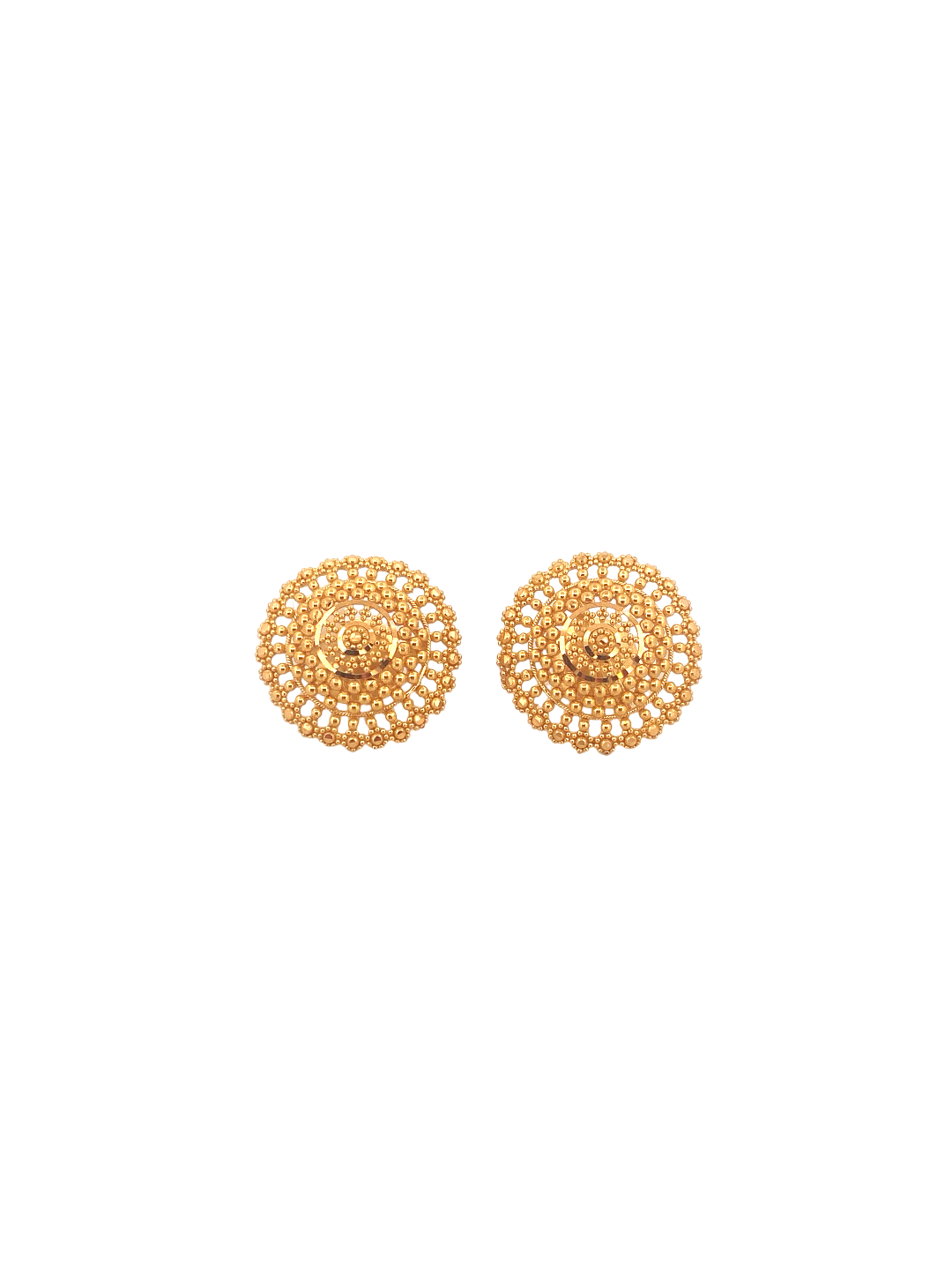 22K Gold Designer Ladies Stud Earrings