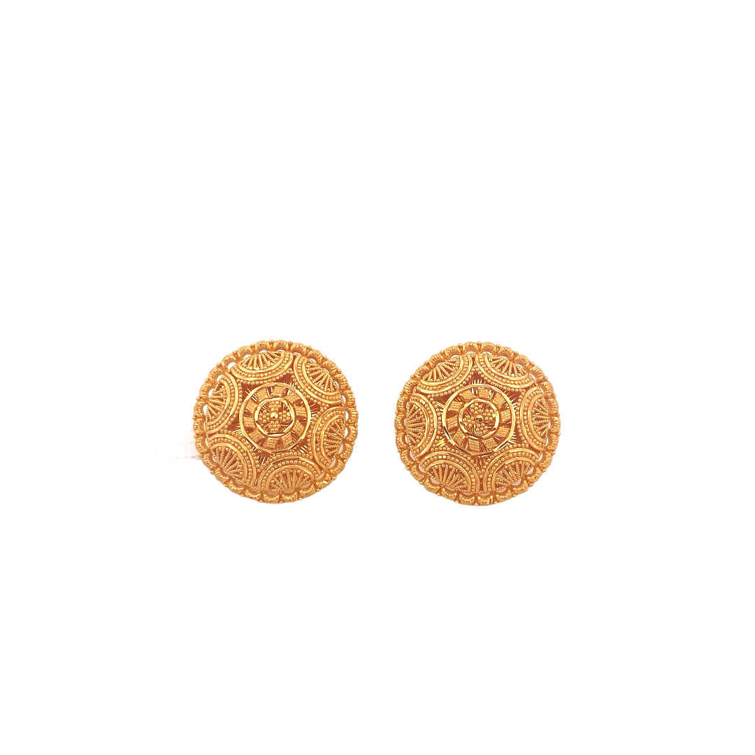 22K Gold Designer Ladies Stud Earrings