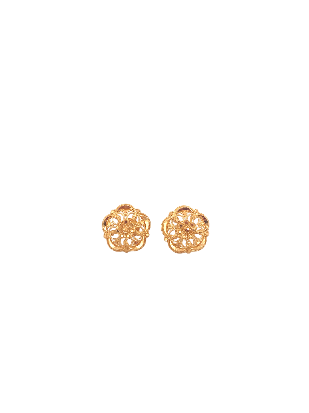22K Gold Designer Ladies Stud Earrings