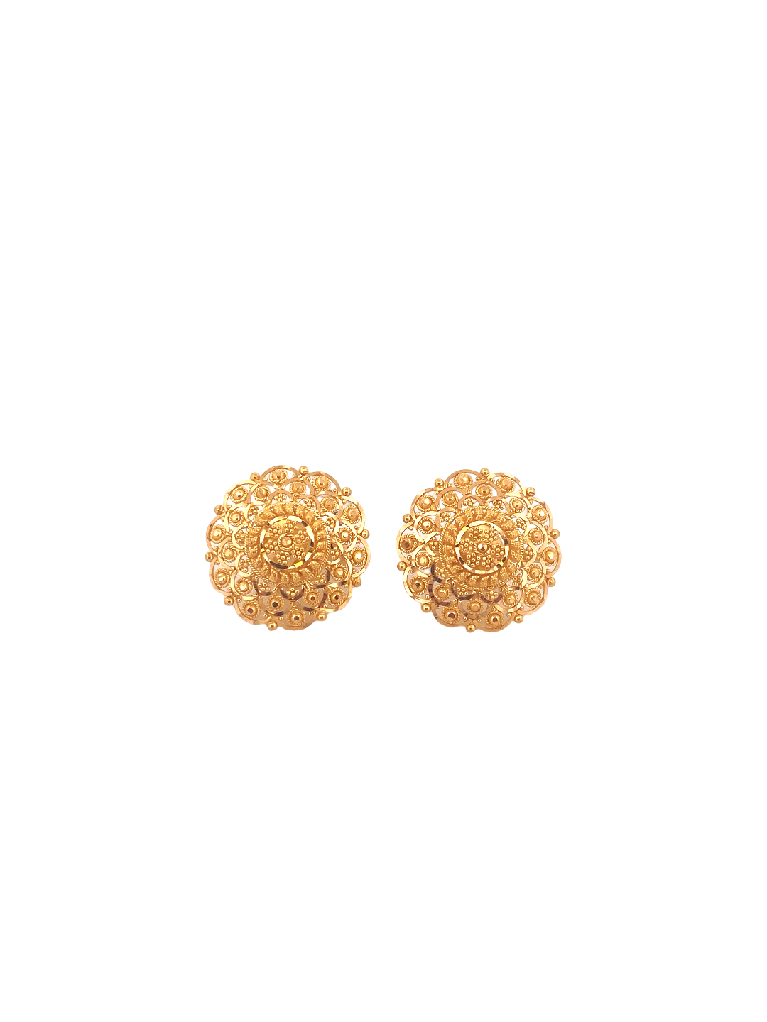 22K Gold Designer Ladies Stud Earrings