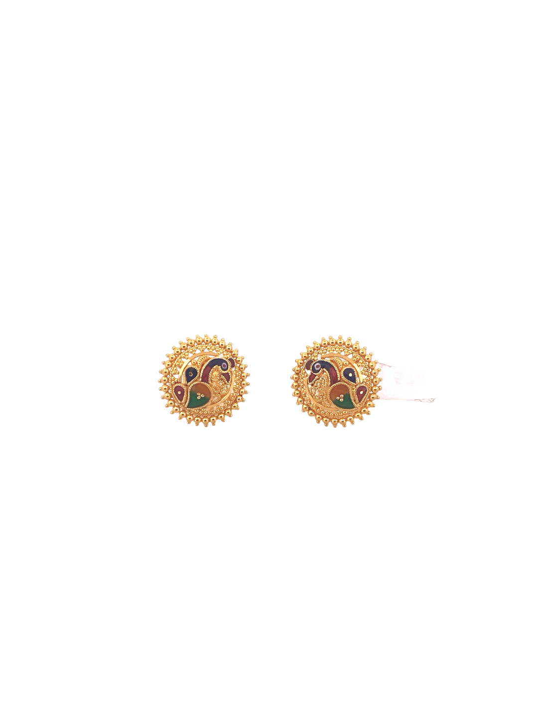 22K Gold Designer Ladies Stud Earrings