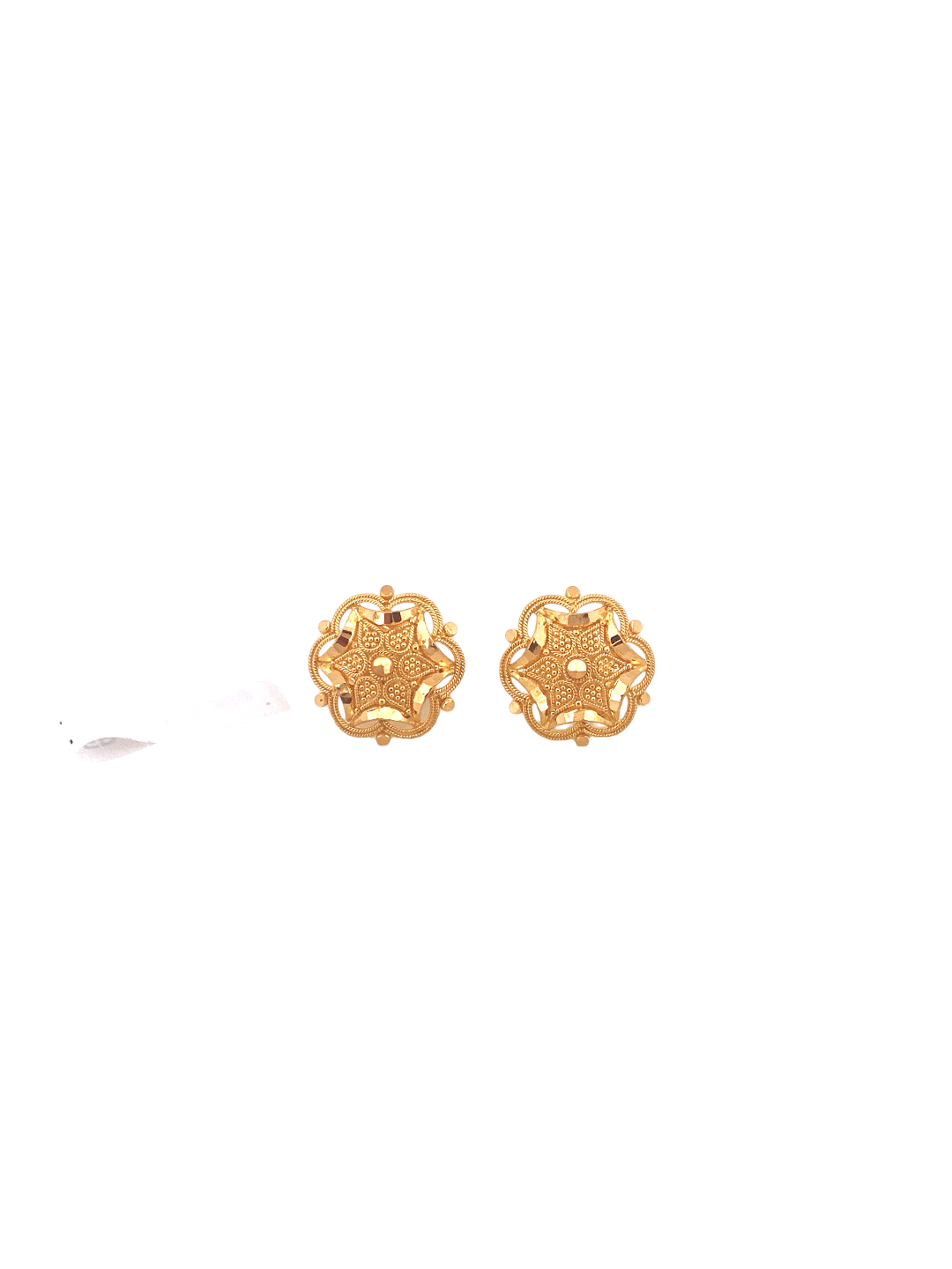22K Gold Designer Ladies Stud Earrings