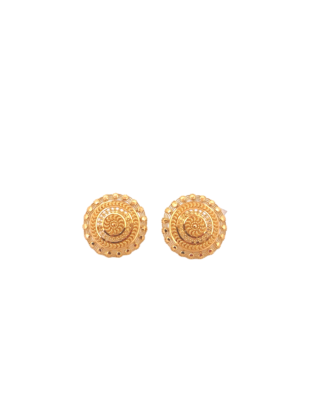 22K Gold Designer Ladies Stud Earrings
