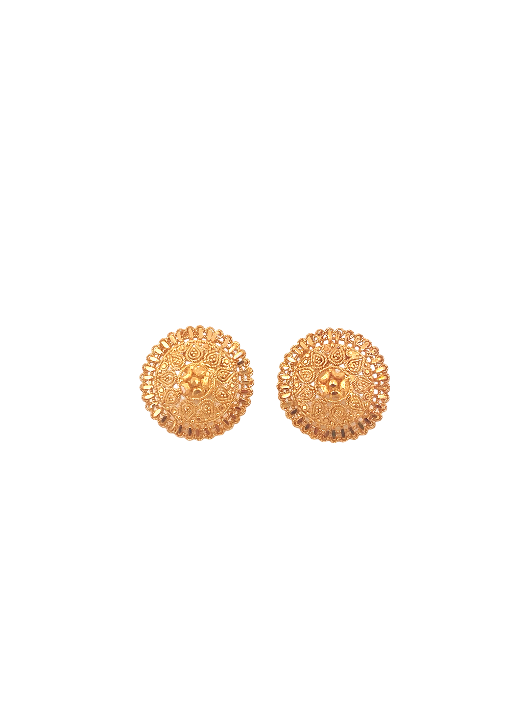 22K Gold Designer Ladies Stud Earrings