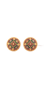 22K Meena Gold Designer Ladies Stud Earrings