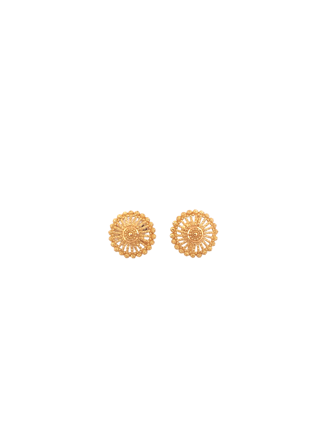 22K Gold Designer Ladies Stud Earrings