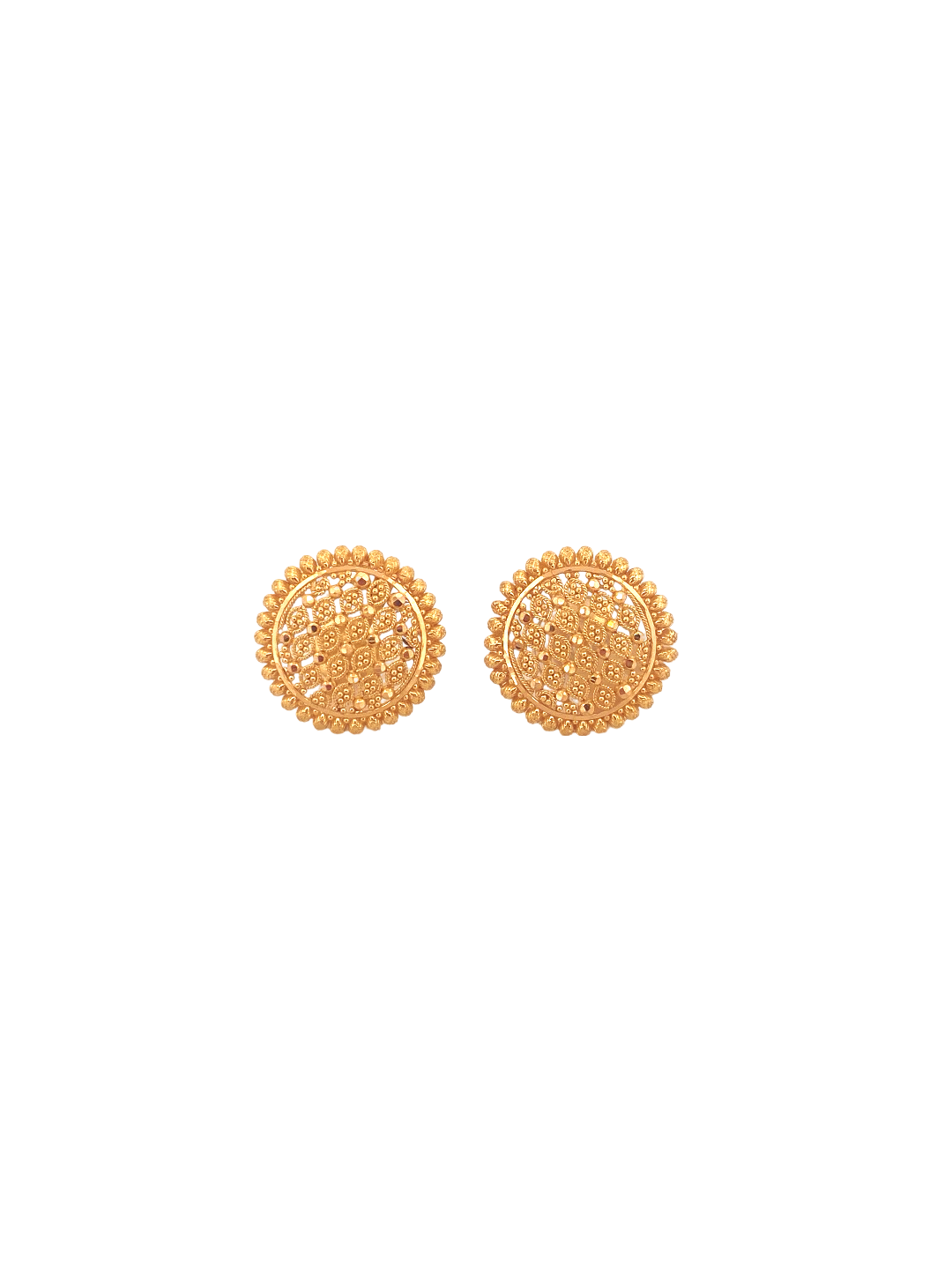 22K Gold Designer Ladies Stud Earrings