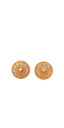22K Gold Two-tone Designer Ladies Stud Earrings