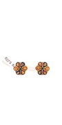 22K Gold Meena Designer Ladies Stud Earrings
