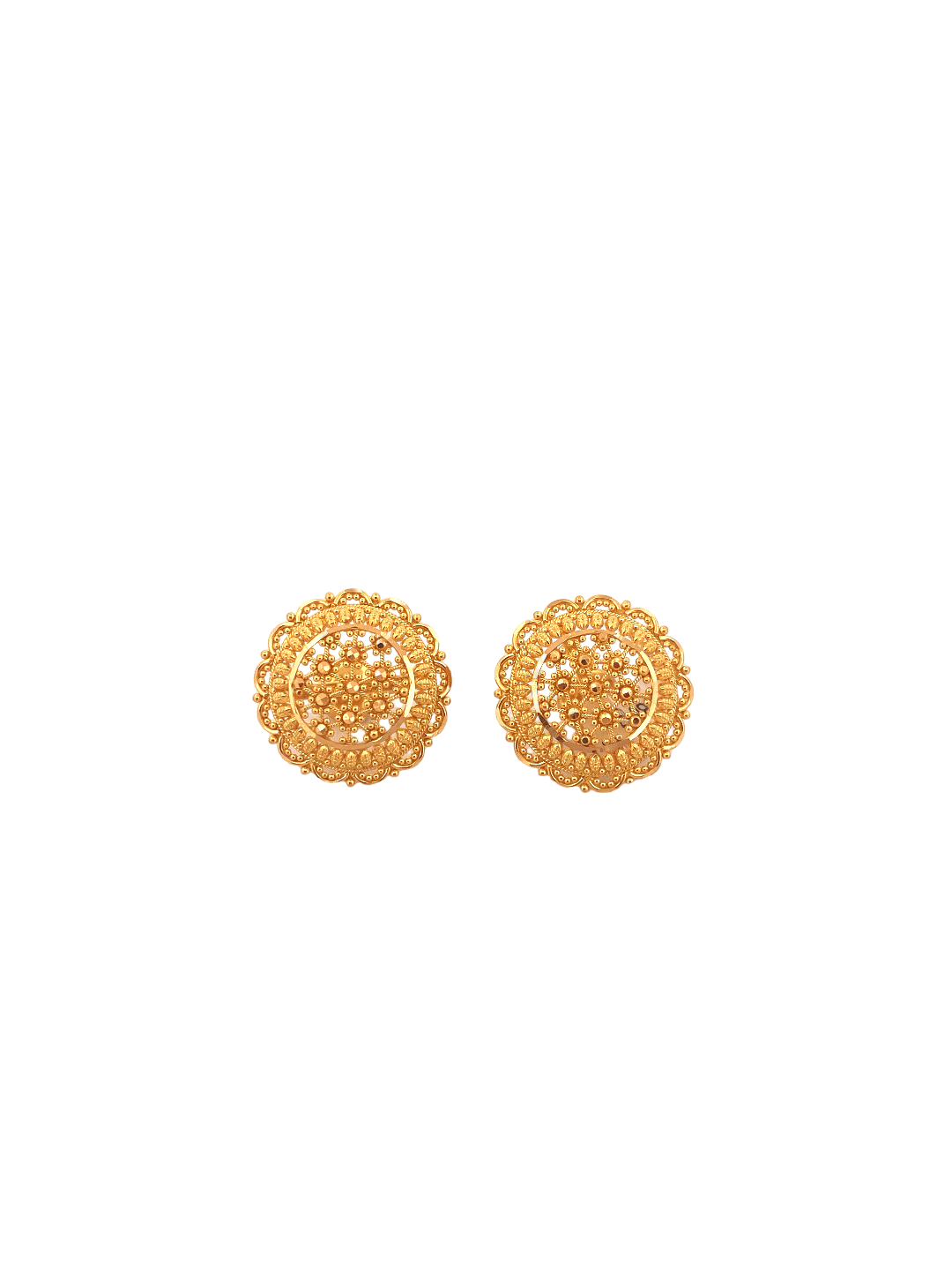 22K Gold Designer Ladies Stud Earrings