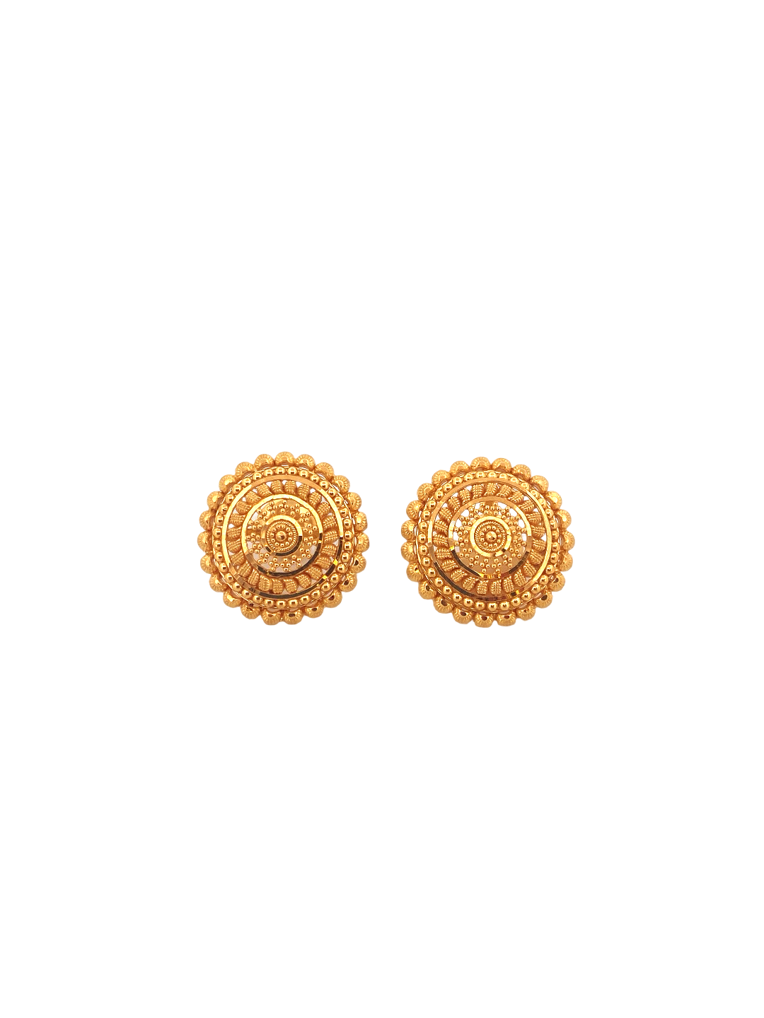22K Gold Designer Ladies Stud Earrings