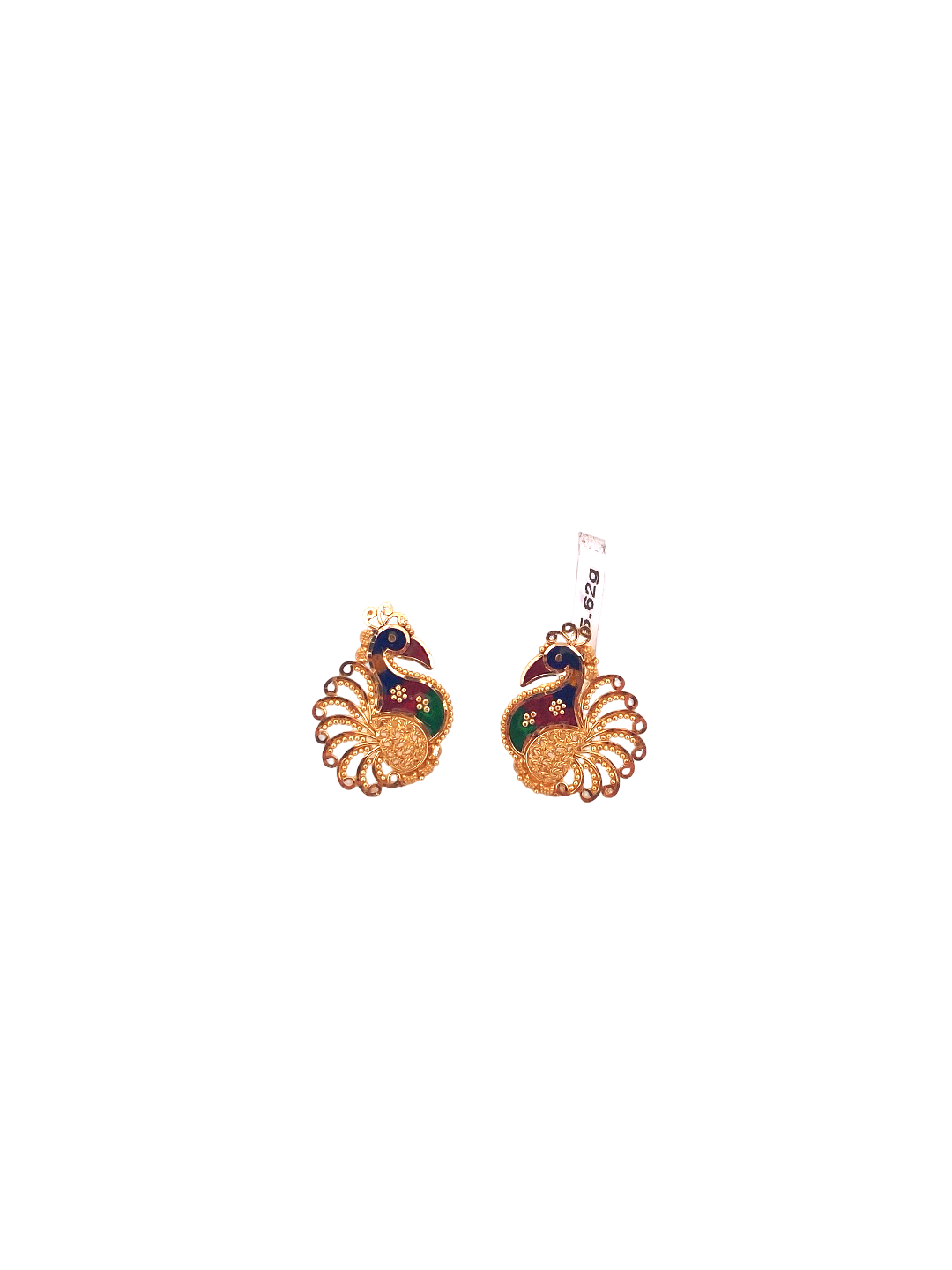 22K Gold Designer Ladies Stud Earrings