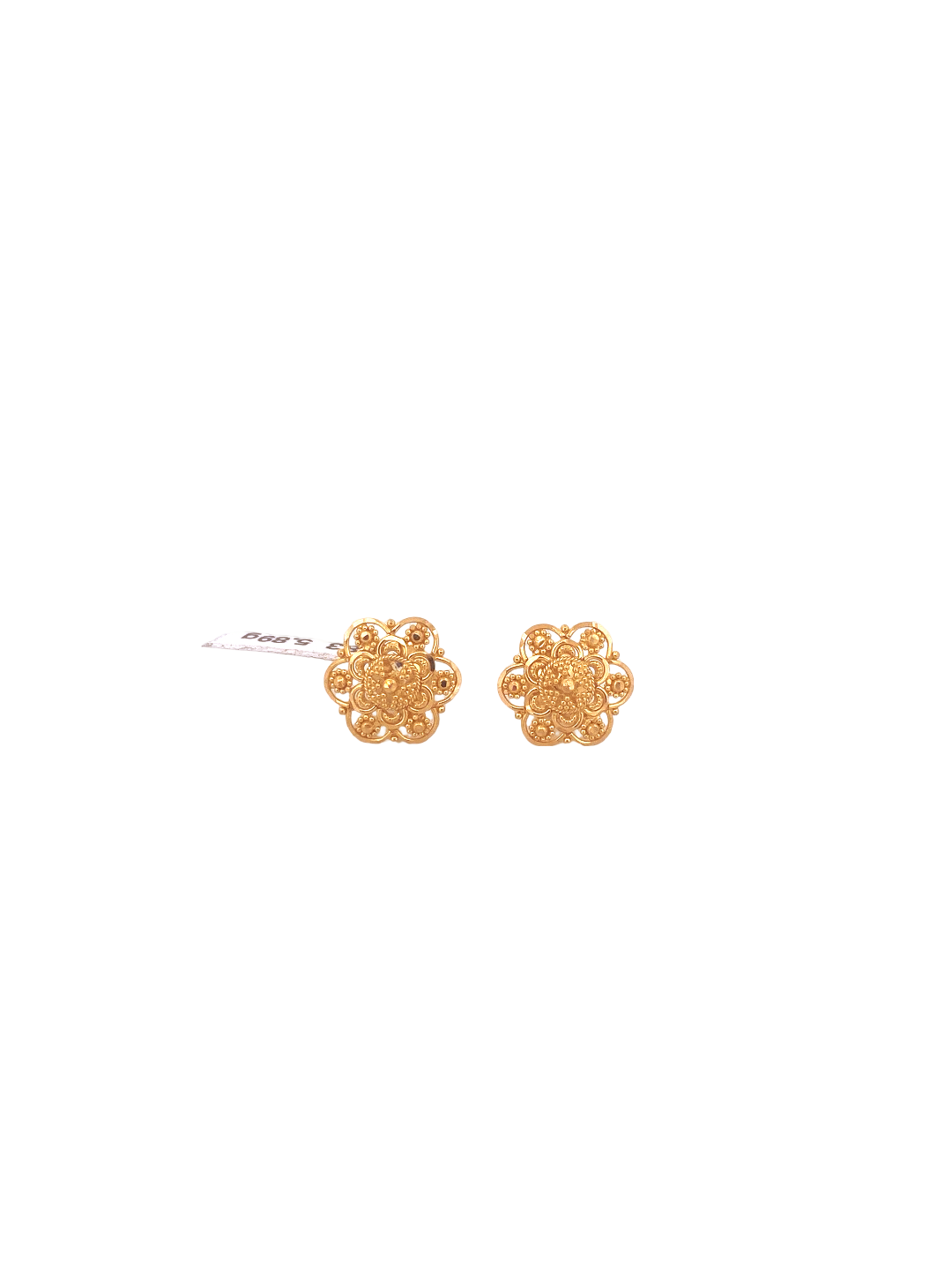 22K Gold Designer Ladies Stud Earrings