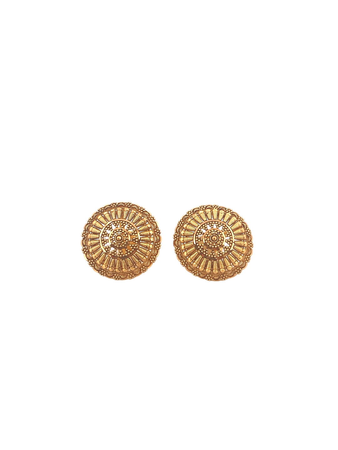 22K Gold Designer Ladies Stud Earrings