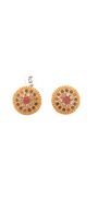 22K Gold CZ Designer Ladies Stud Earrings