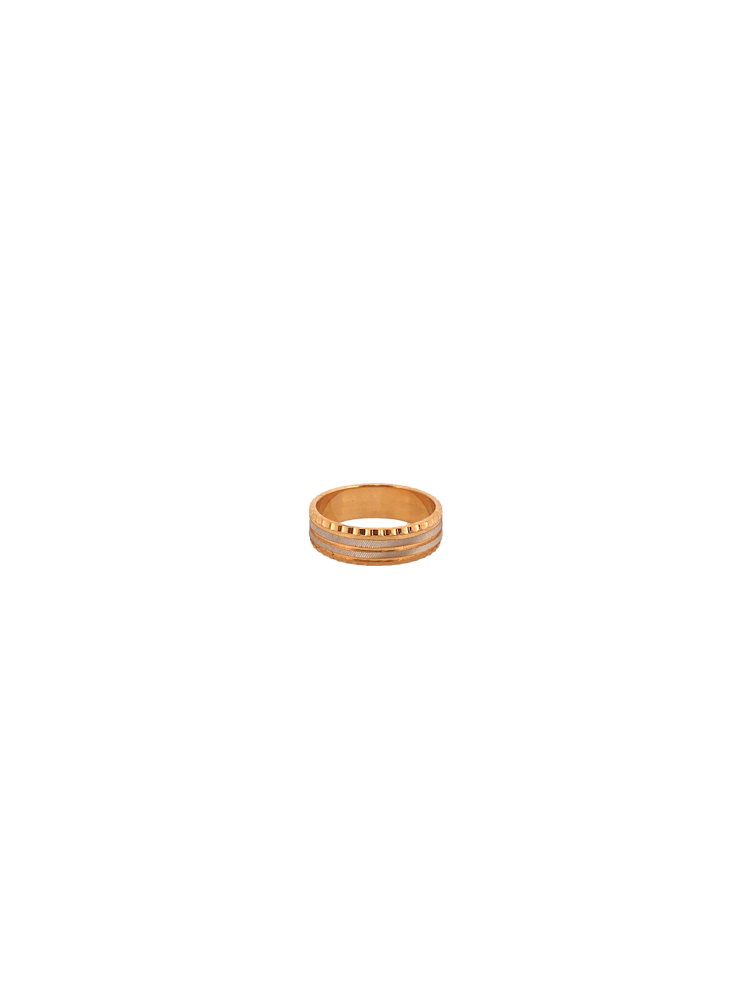 22K Two-tone Gold Designer Band