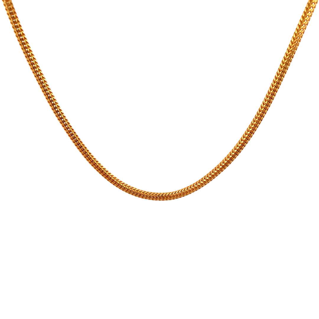 26'' 22K Gold Foxtail Designer Chain