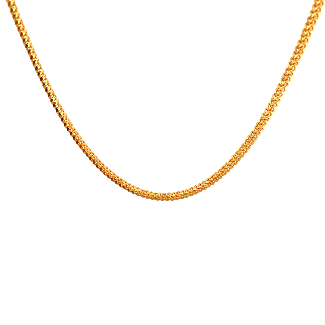 26'' 22K Gold Franco Designer Chain