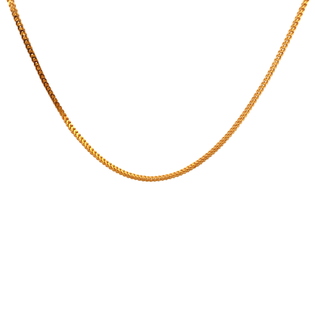 24'' 22K Gold Franco Designer Chain
