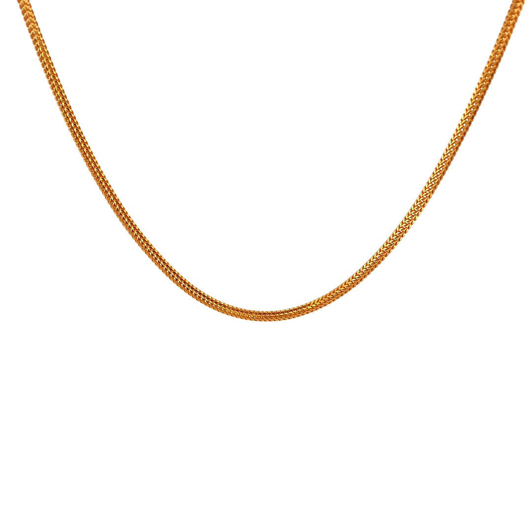 24'' 22K Gold Foxtail Designer Chain