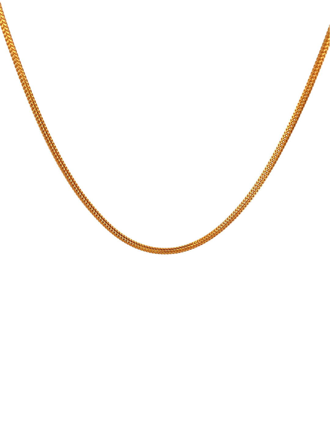 24'' 22K Gold Foxtail Designer Chain