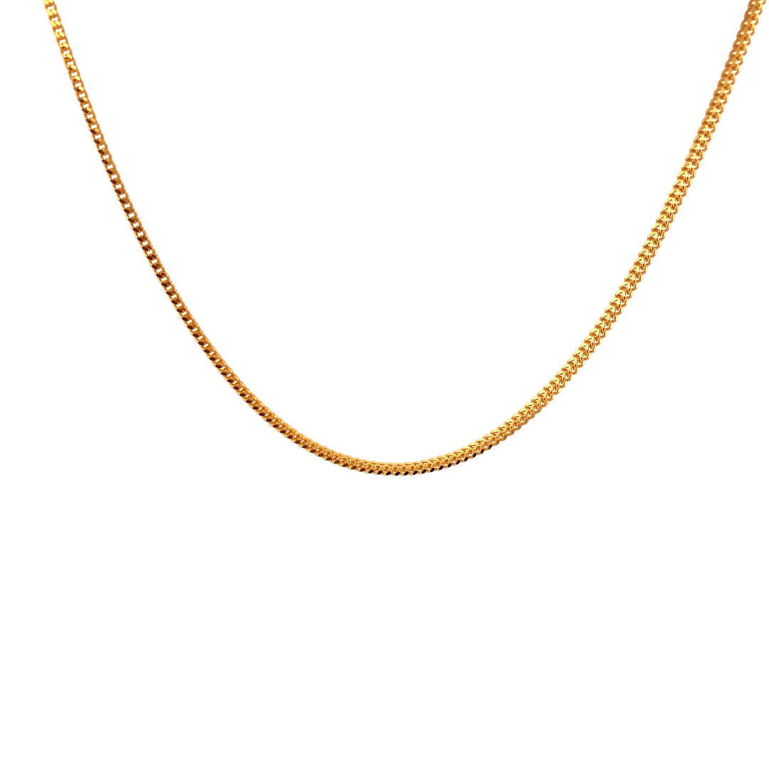 24'' 22K Gold Franco Designer Chain