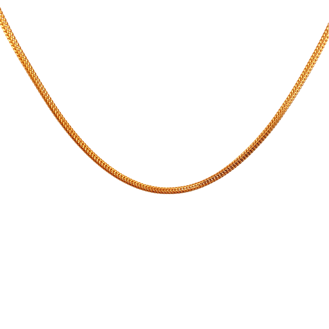 22'' 22K Gold Foxtail Designer Chain