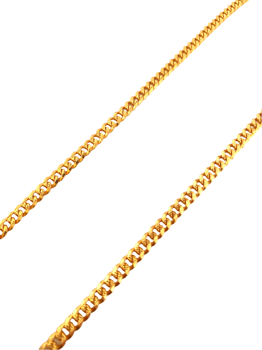 22'' 22K Gold Designer Curb Link Chain
