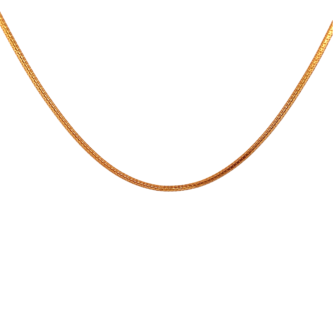 22'' 22K Gold Foxtail Designer Chain